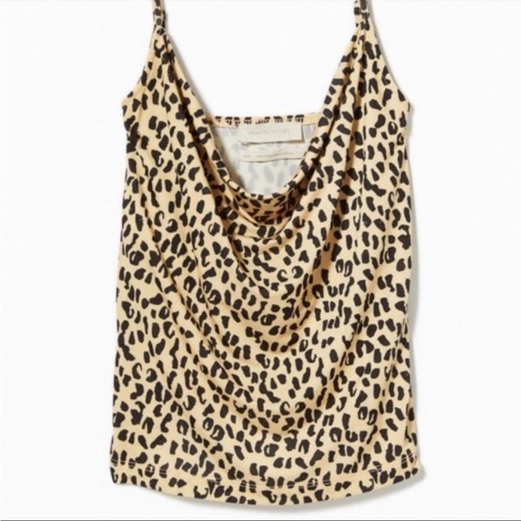 Urban Outfitters Leopard Cowl Neck Cami Tank - Picture 2 of 6